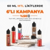 60 ML %50VG-%50PG 6 Adet MTL Likit