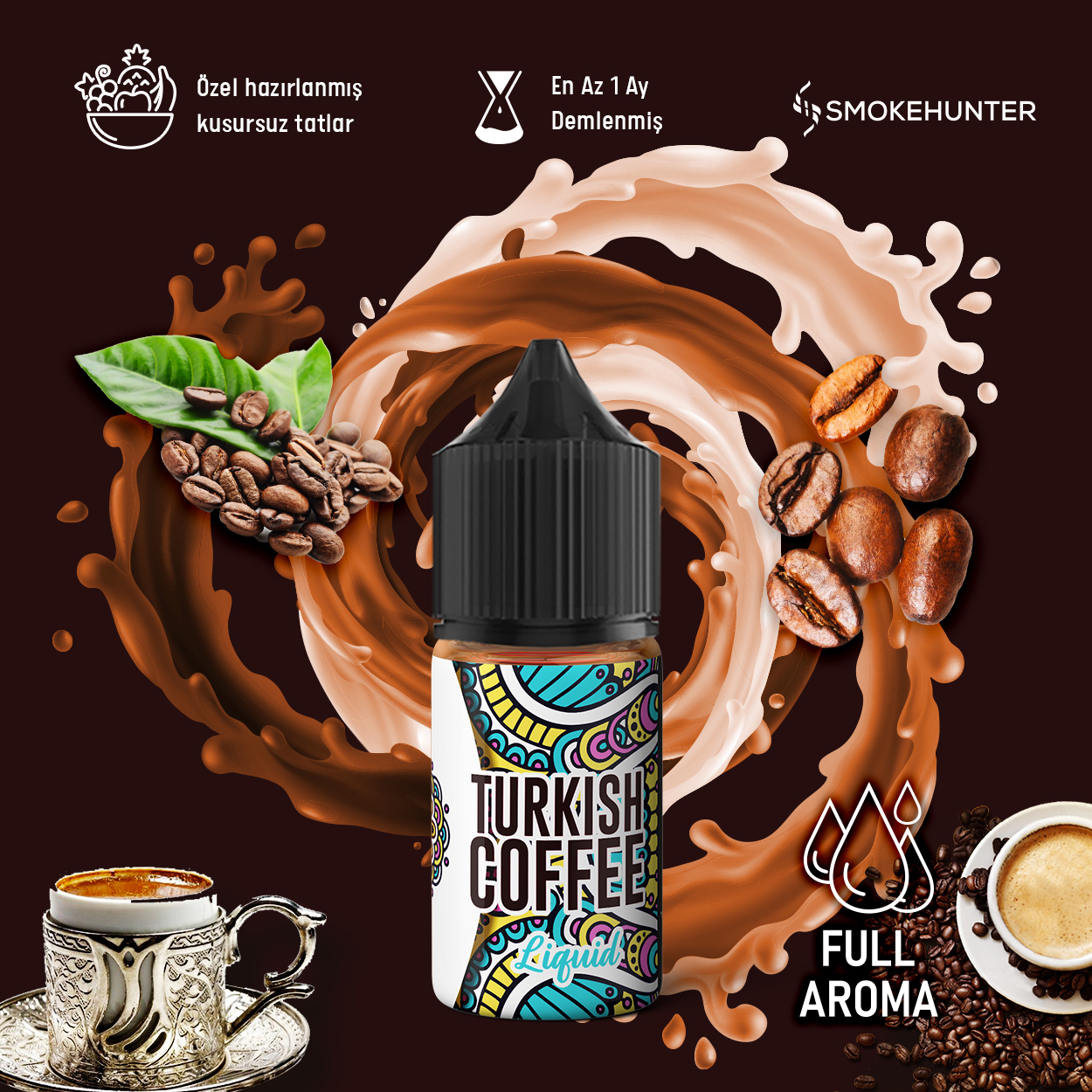 Full Aroma - Turkish Coffee E-Likit 30 ML Full Aroma - Turkish Coffee E-Likit 30 ML