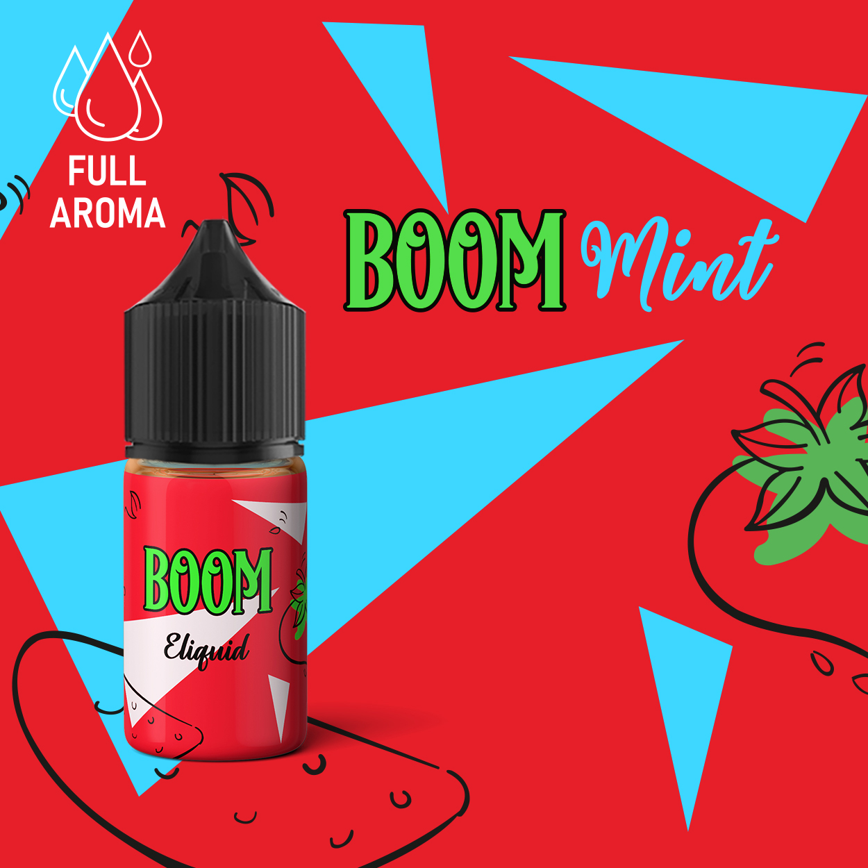 Full Aroma - Boom Mint E-Likit 30 ML Full Aroma - Boom Mint E-Likit 30 ML