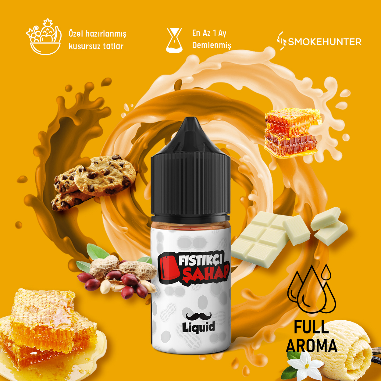 Full Aroma - Fıstıkçı Şahap E-Likit 30 ML Full Aroma - Fıstıkçı Şahap E-Likit 30 ML