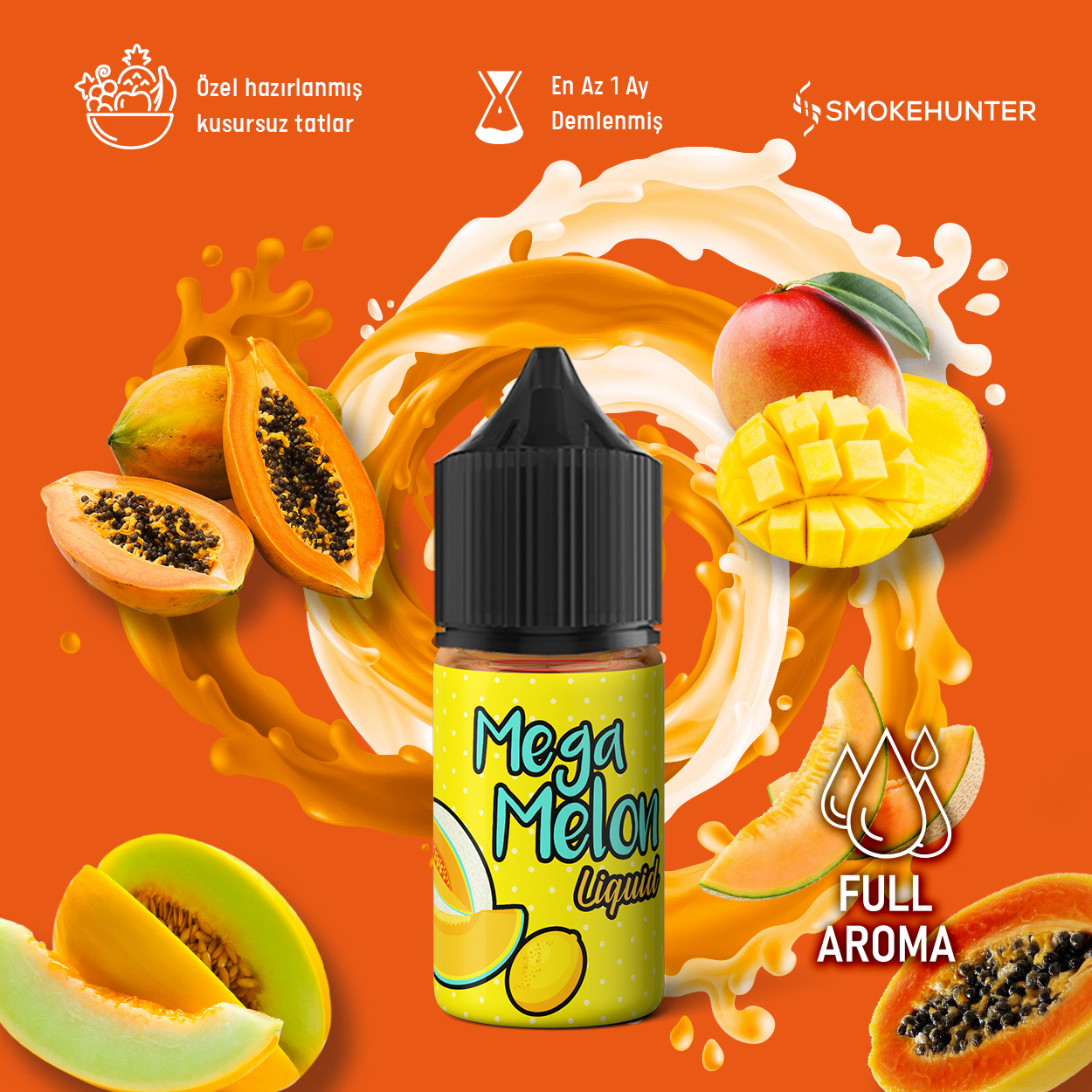 Full Aroma - Mega Melon E-Likit 30 ML Full Aroma - Mega Melon E-Likit 30 ML