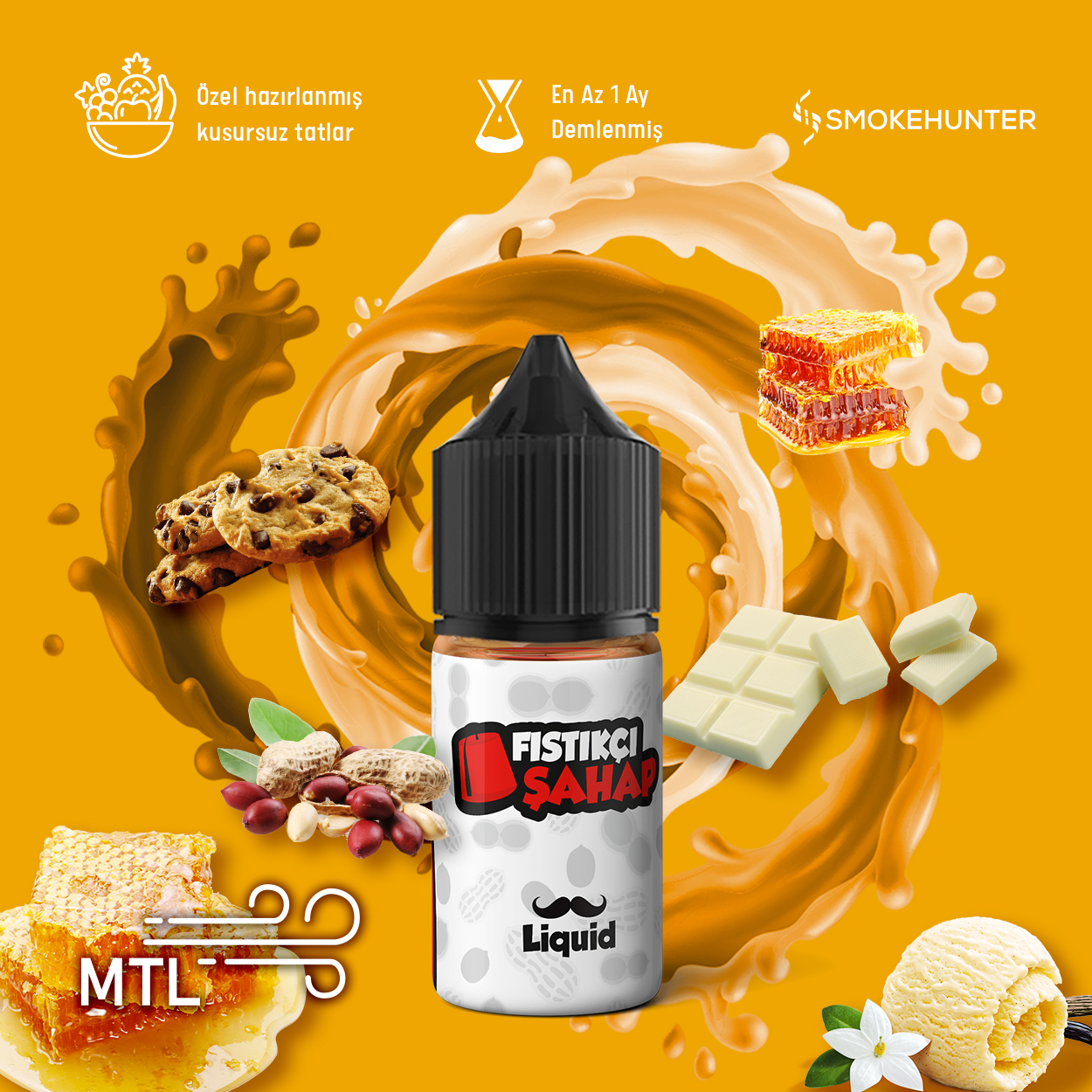 MTL - Fıstıkçı Şahap E-Likit 30 ML MTL - Fıstıkçı Şahap E-Likit 30 ML