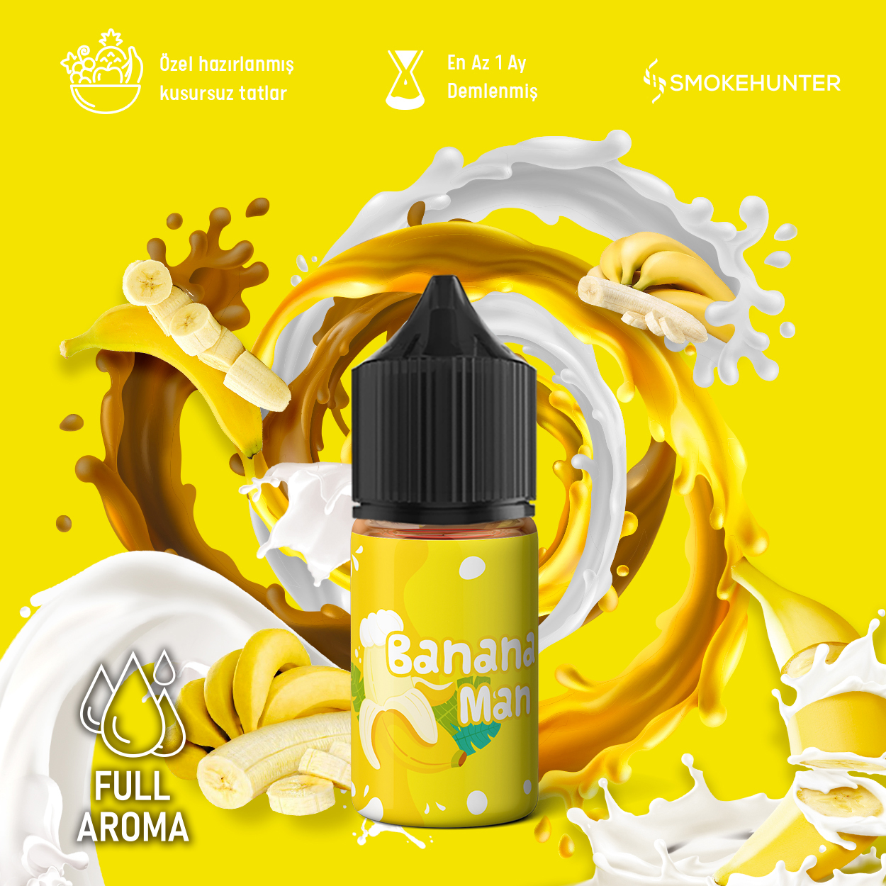 Full Aroma - Banana Man E-Likit 30 ML Full Aroma - Banana Man E-Likit 30 ML